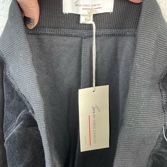 NWT Two by Vince Camuto Womens Black Velour Sweatpants Size M - Picture 4 of 6